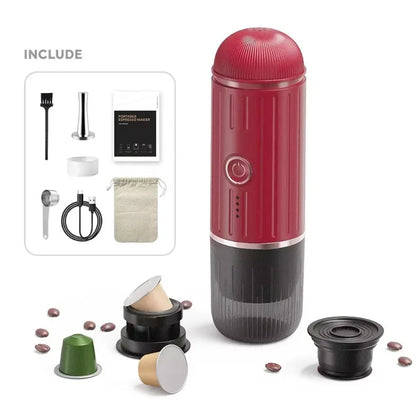 Portable Coffee Machine with Wireless Charging and Self-Heating